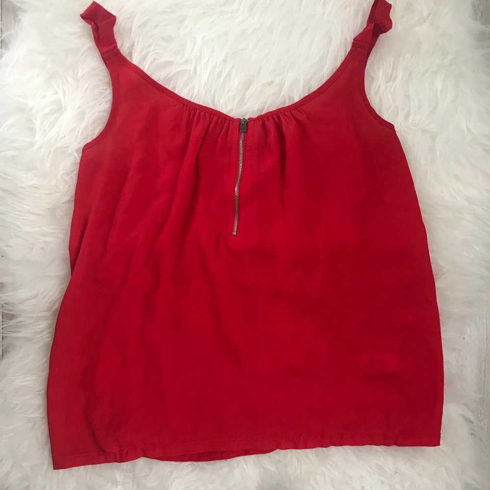 Zip front tank top